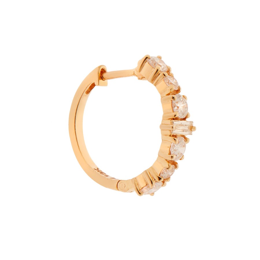 Jewelry Ileana Makri | Diamond Rivulet Hoops 1.1Ct