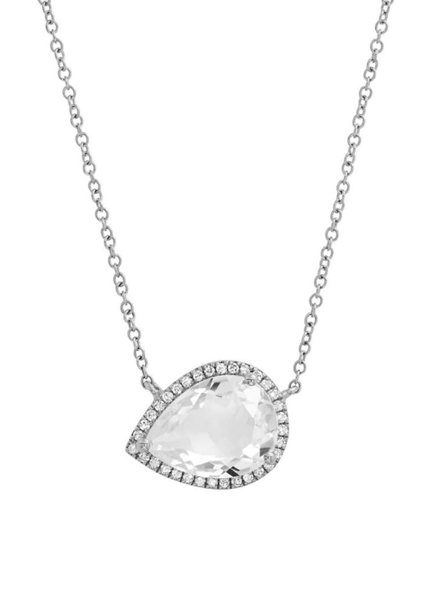 Jewelry Samira 13 | Tear Drop Topaz Necklace .11Cw