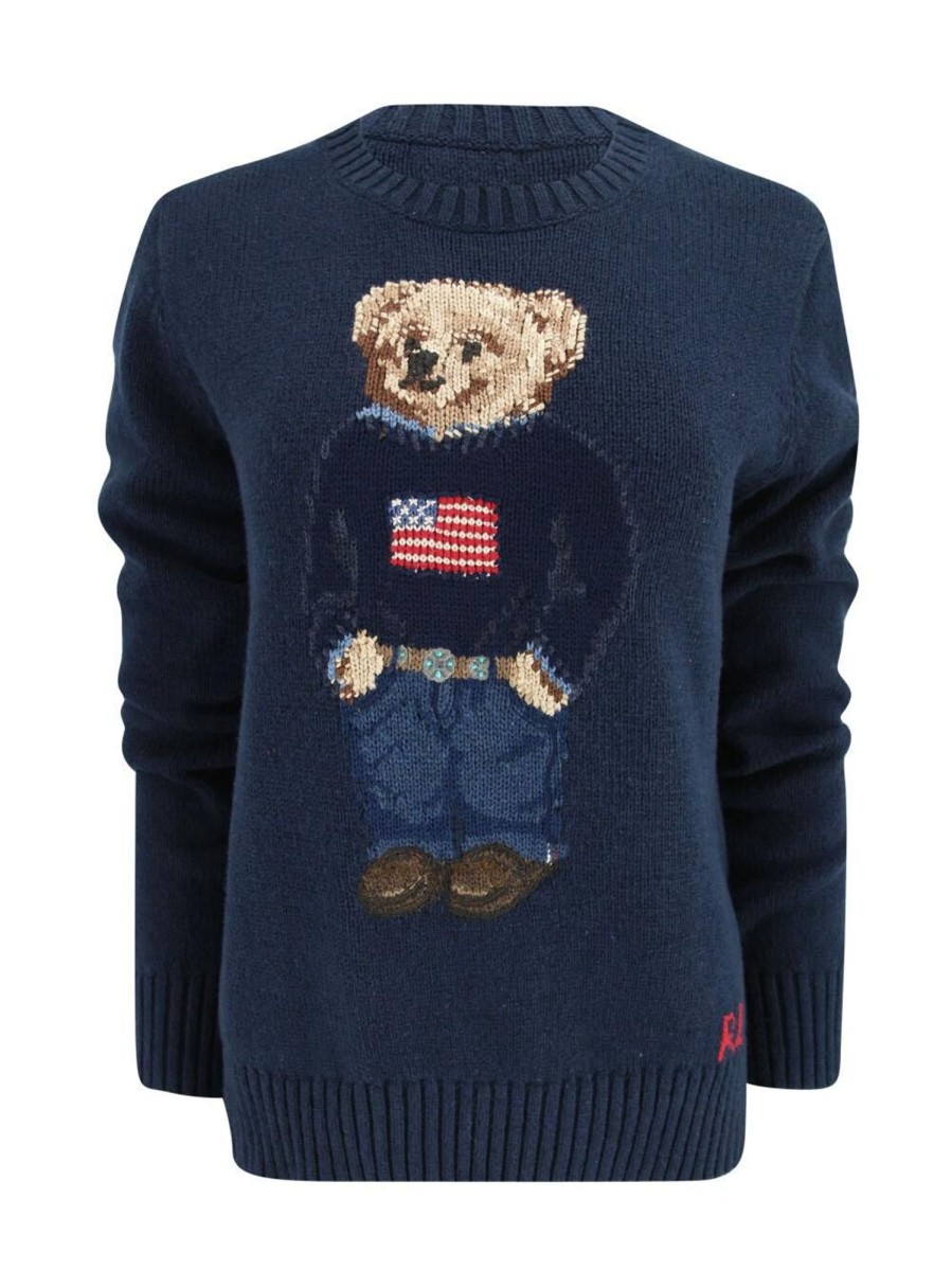 Clothing Polo Ralph Lauren | Knit Bear Sweater Navy Multi