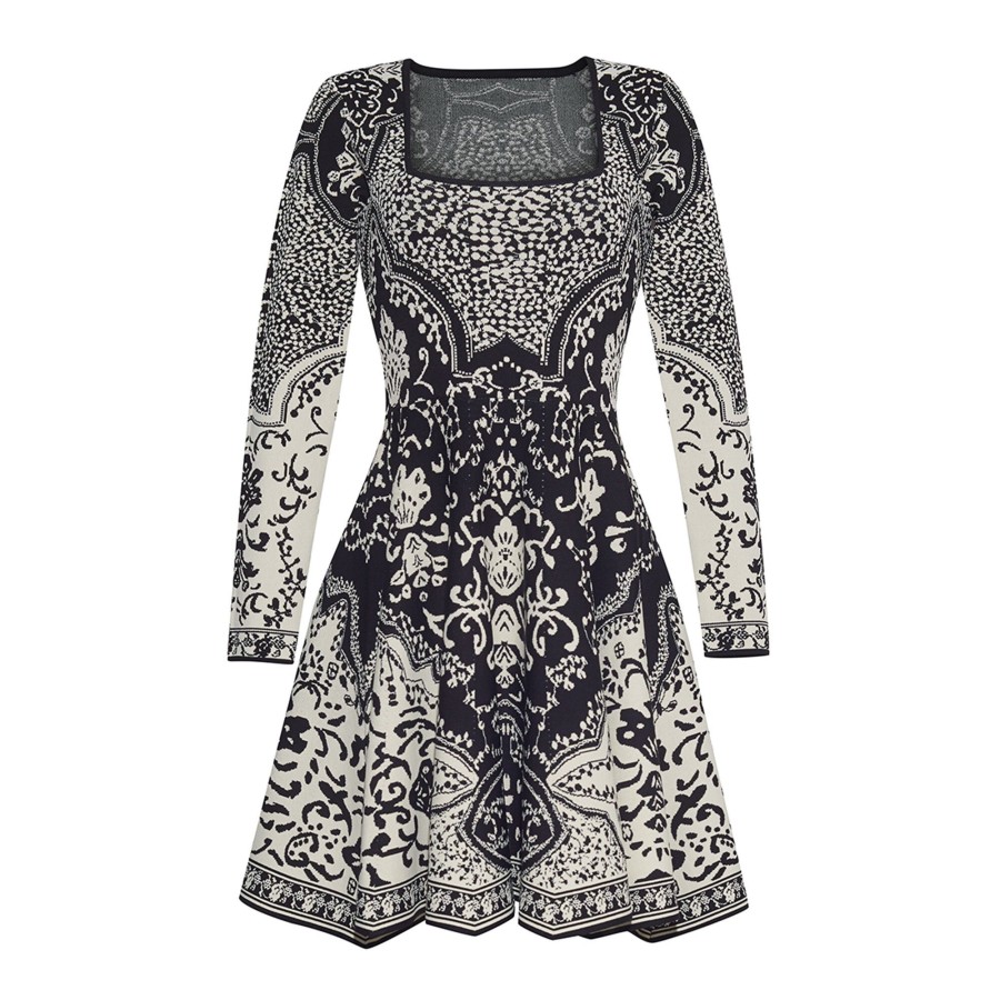 Clothing Cara Cara | Lilia Dress Black Scroll Terrace