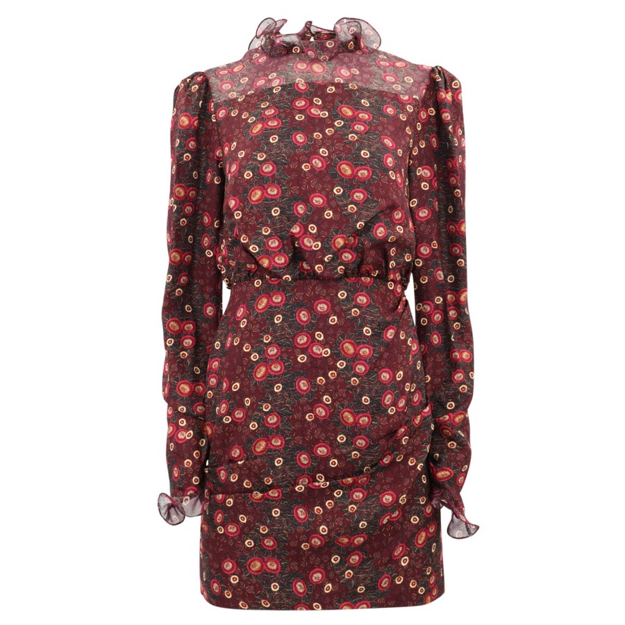 Clothing Saloni | Rina-B Dress Akina Wine