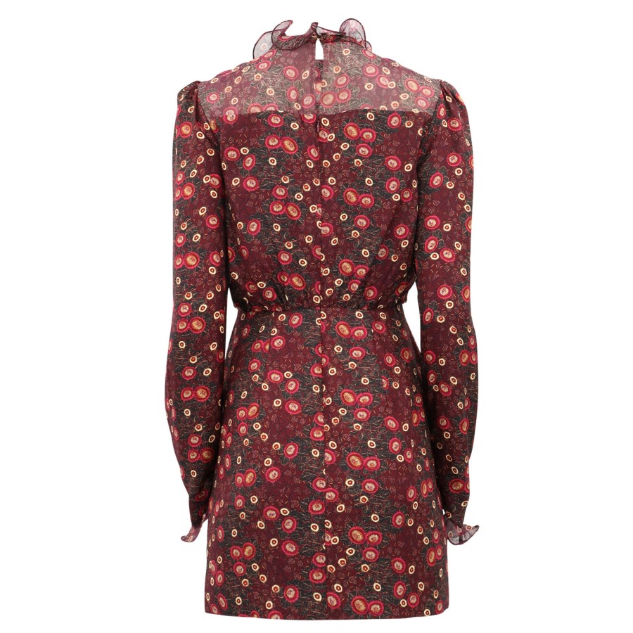 Clothing Saloni | Rina-B Dress Akina Wine