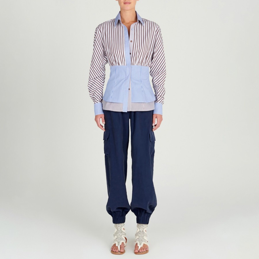 Clothing Silvia Tcherassi | Giorizia Blouse Blue/Brown