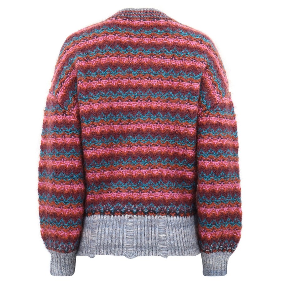 Clothing Odeeh | Blurry Stripes Sweater Cinnamon