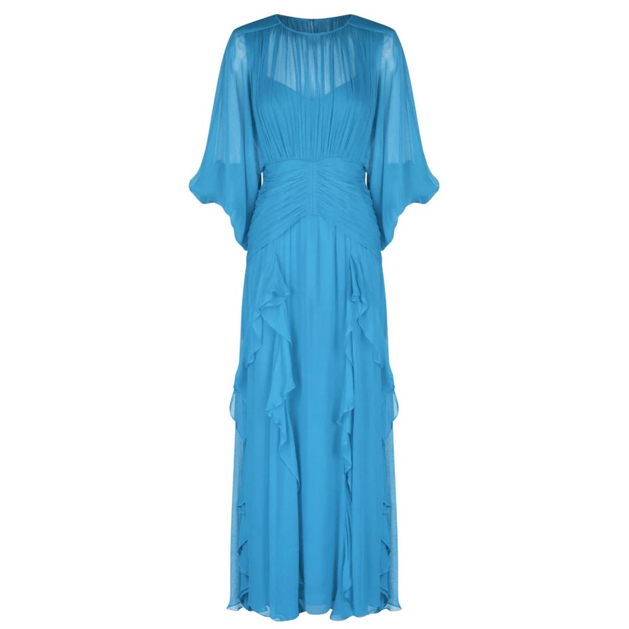Clothing Shona Joy | Margot Round Neck Maxi Dress Aqua