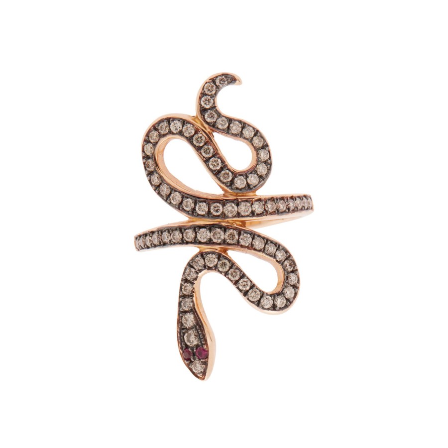 Jewelry Ileana Makri | Slither Snake Ring 18K Gold