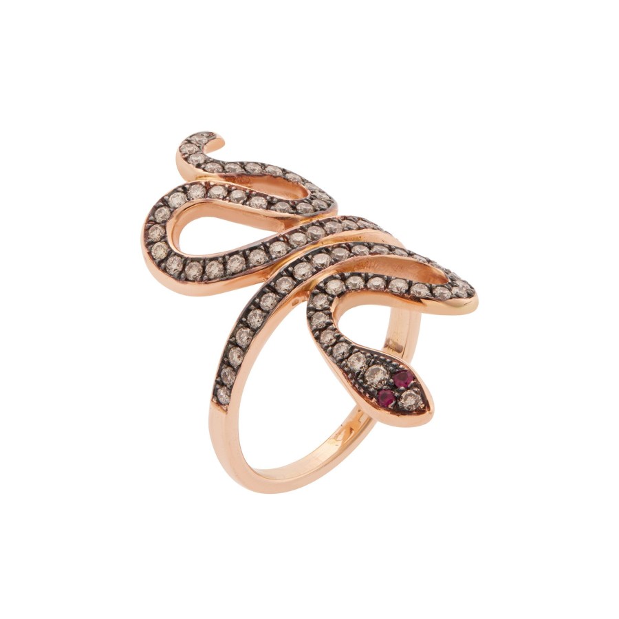 Jewelry Ileana Makri | Slither Snake Ring 18K Gold