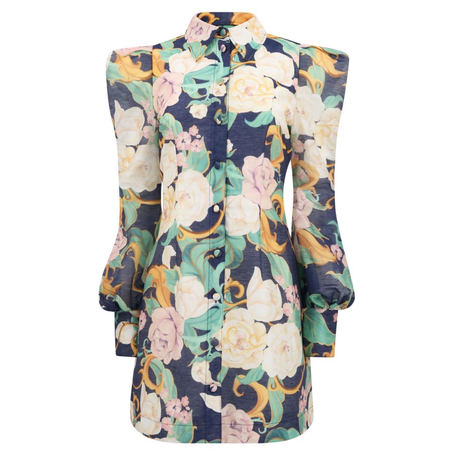 Clothing Leo Lin | Lana Structured Shoulder Mini Dress Virtue