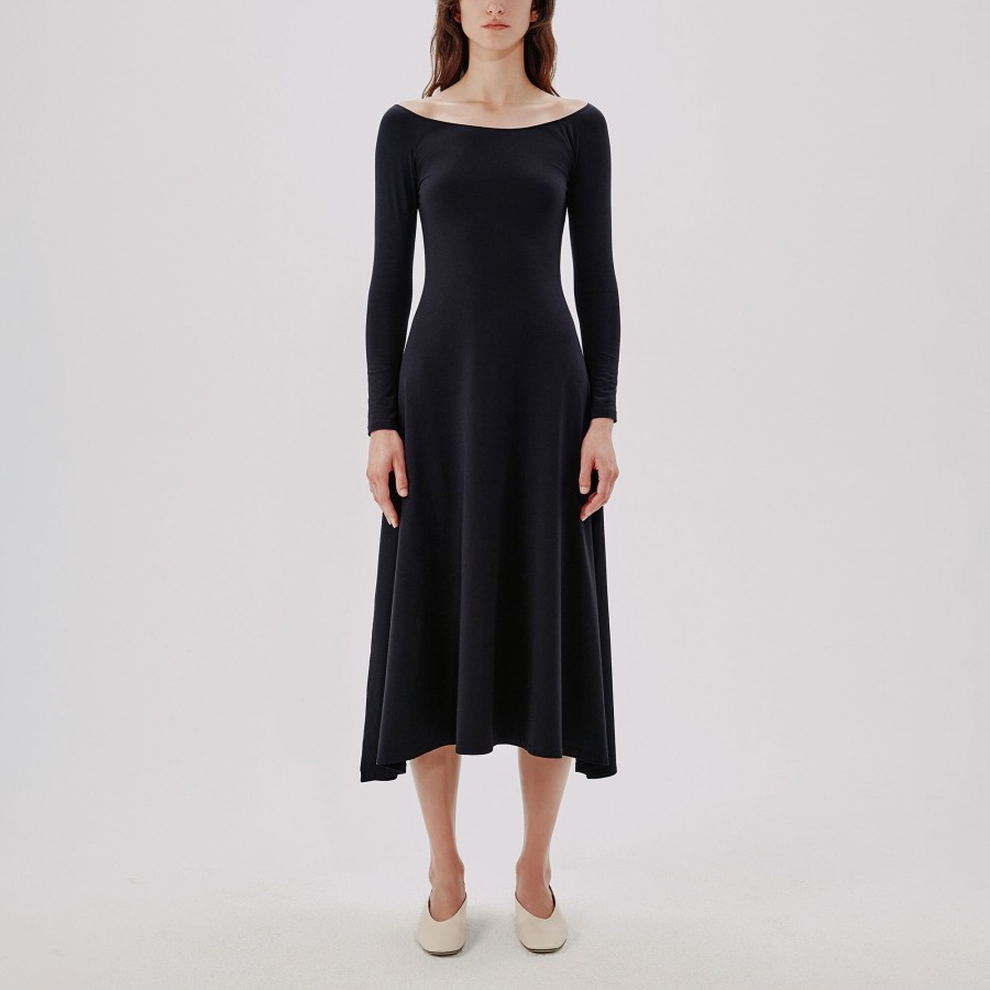 Clothing Another Tomorrow | Leotard Dress Black