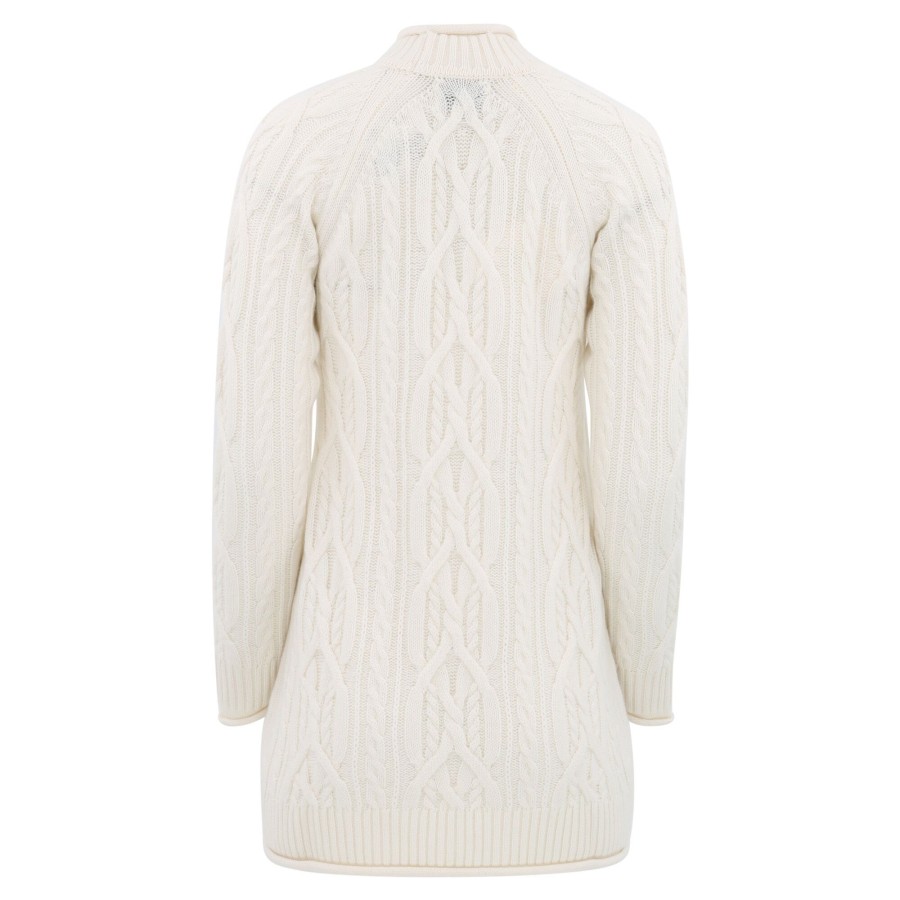 Clothing Loulou Studio | Layo Turtleneck Cable Knit Dress Ivory