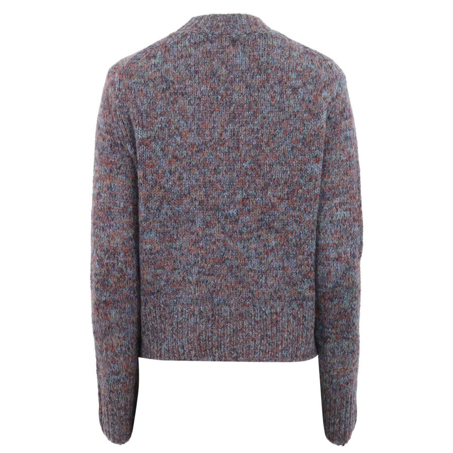 Clothing Vince | Marled Crew Neck Sweater Rust/Teal Stone Combo