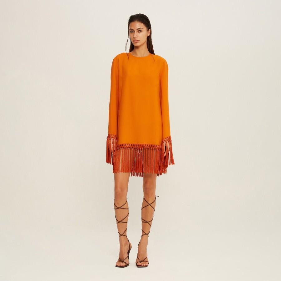 Clothing Taller Marmo | Claudia Fringed Dress Turquoise