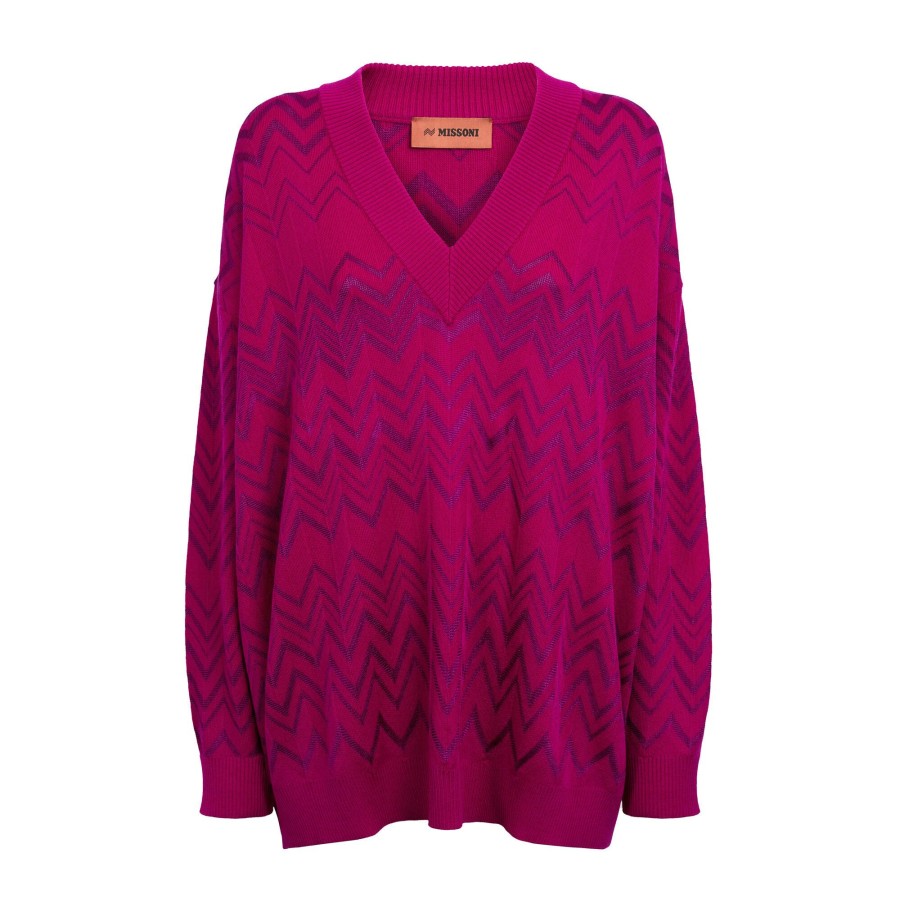 Clothing Missoni | V-Neck Sweater Purple
