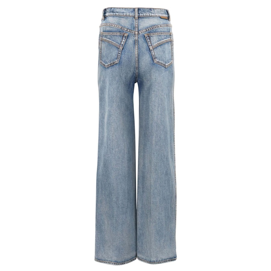 Clothing Zimmermann | Luminosity Wide Straight Jean Briny Blue