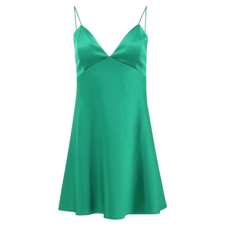 Clothing Alice + Olivia | Julietta Mini Slip Dress Emerald