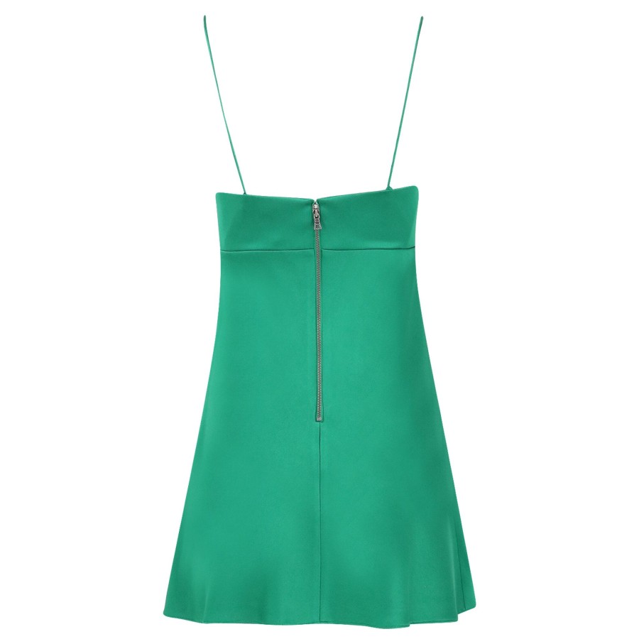 Clothing Alice + Olivia | Julietta Mini Slip Dress Emerald