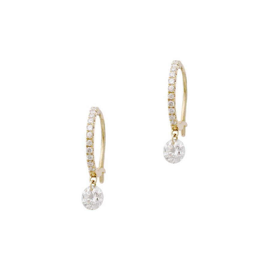 Jewelry Raphaele Canot | Diamond Mini Hoop Earrings Gold