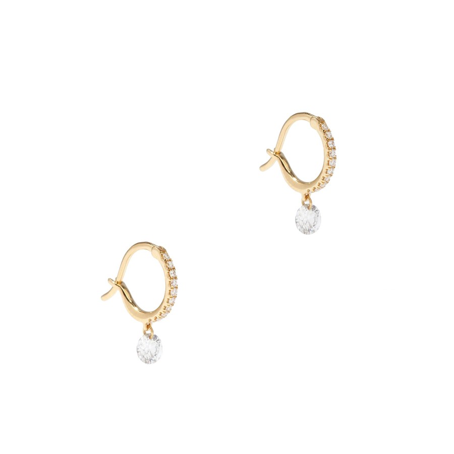 Jewelry Raphaele Canot | Diamond Mini Hoop Earrings Gold