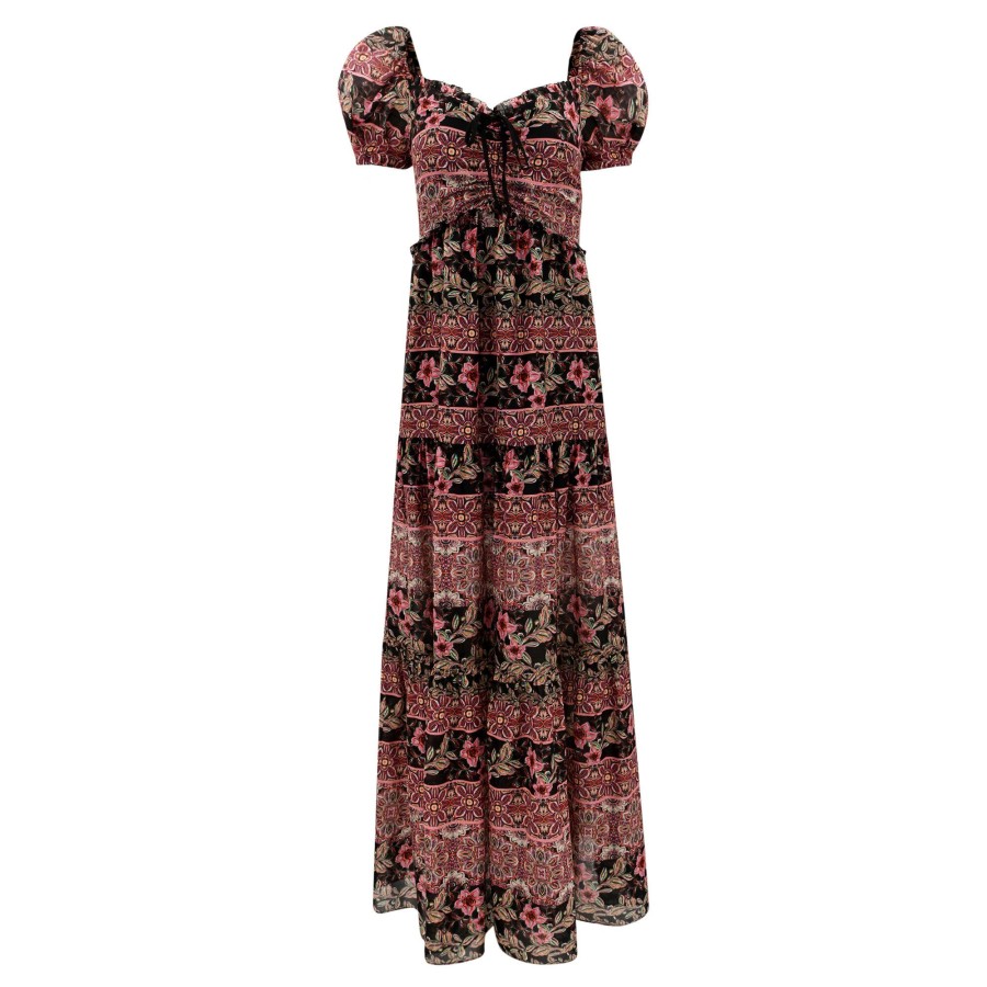 Clothing Alice + Olivia | Andrea Maxi Dress Canopy Tile Black