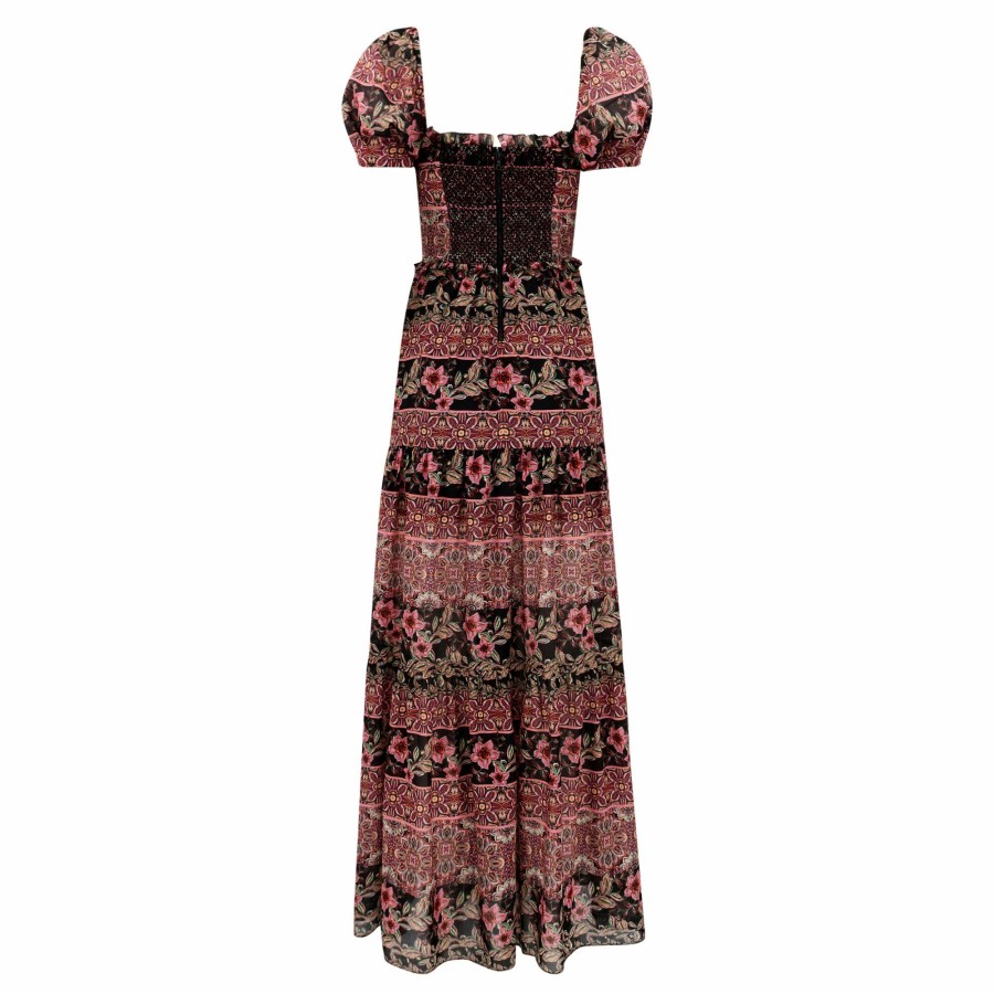 Clothing Alice + Olivia | Andrea Maxi Dress Canopy Tile Black