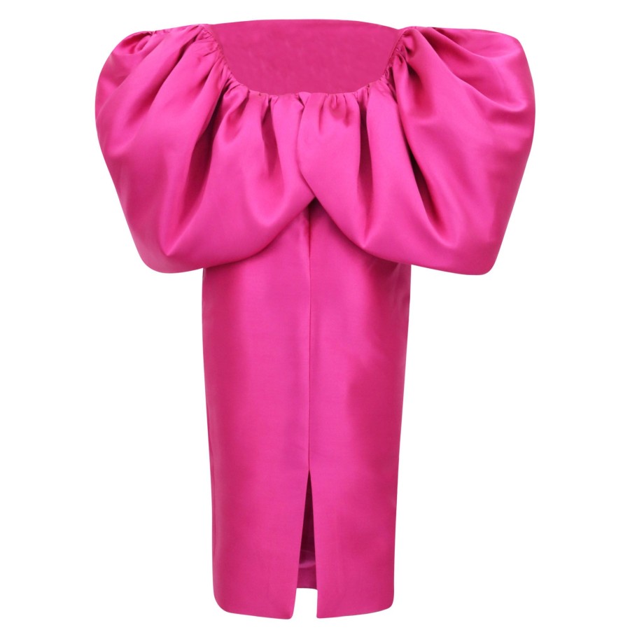 Clothing Solace London | Marcia Midi Dress Fuchsia