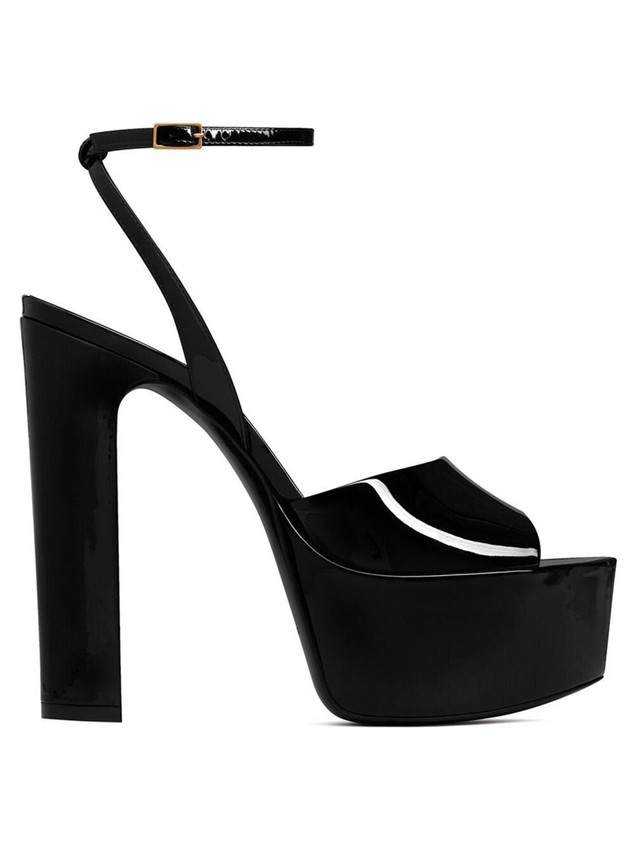 Shoes Saint Laurent | Jodie Platform 95Mm Sandals Nero