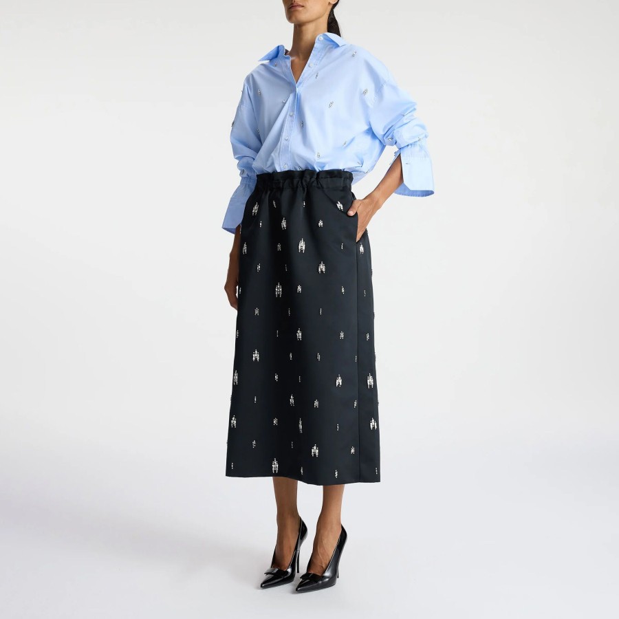 Clothing A.L.C. | Alexia Embellished Midi Skirt Black