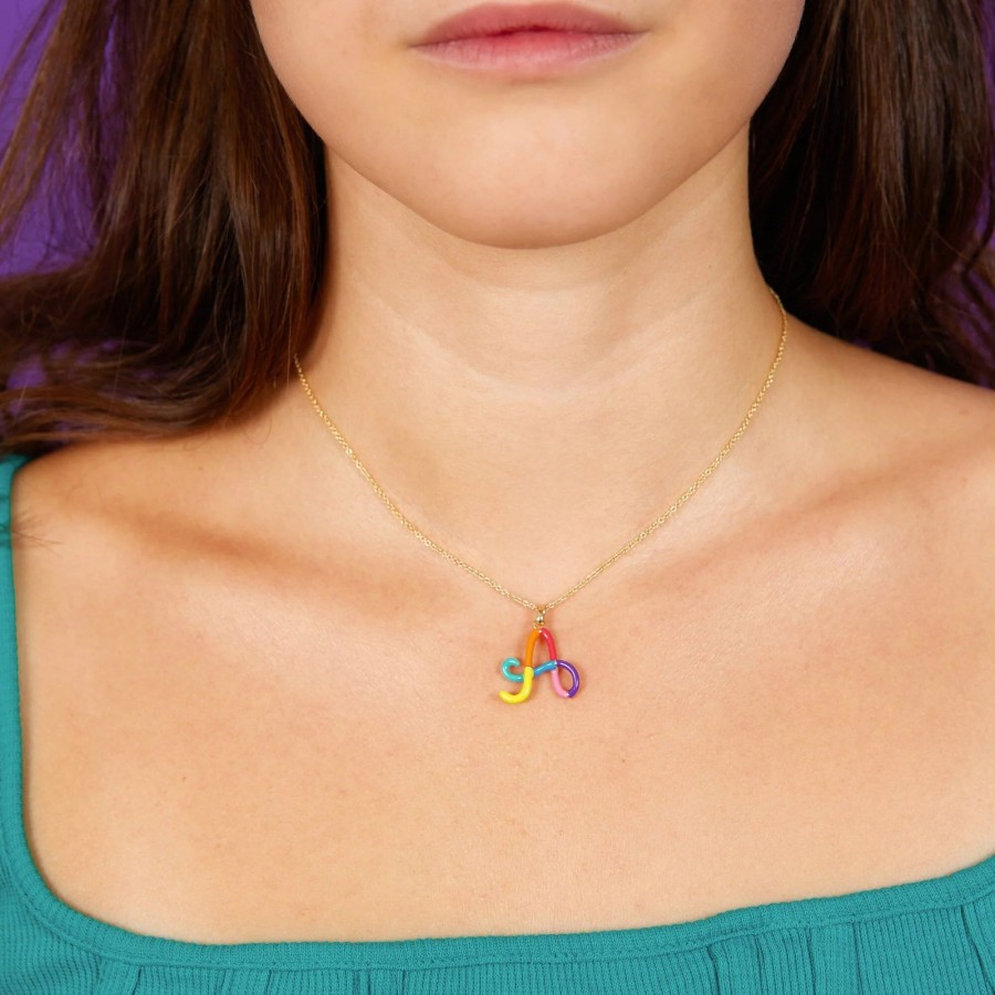 Jewelry Bea Bongiasca | Letter A Charm Necklace Multi