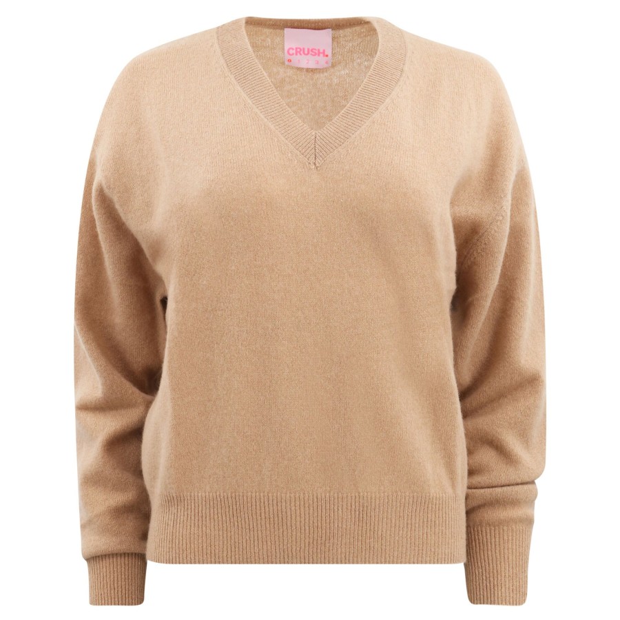 Clothing Crush Cashmere | Malibu V-Neck Sweater White (Out Of Stock)