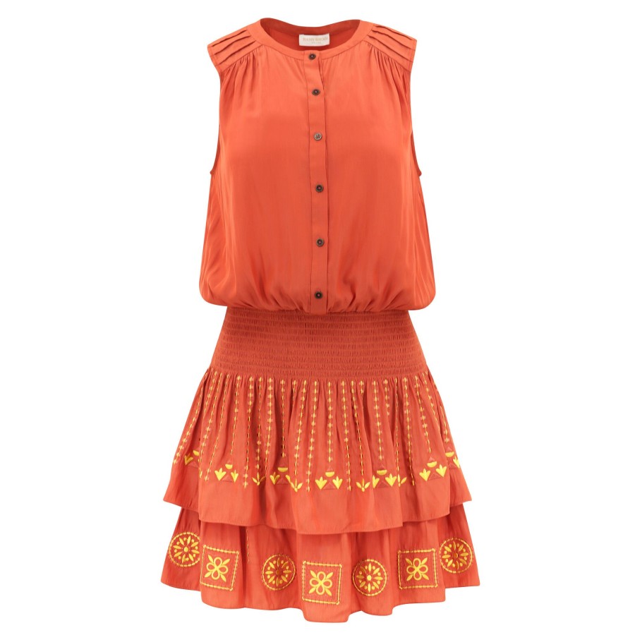 Clothing Ramy Brook | Emilia Smocked Mini Dress Sienna