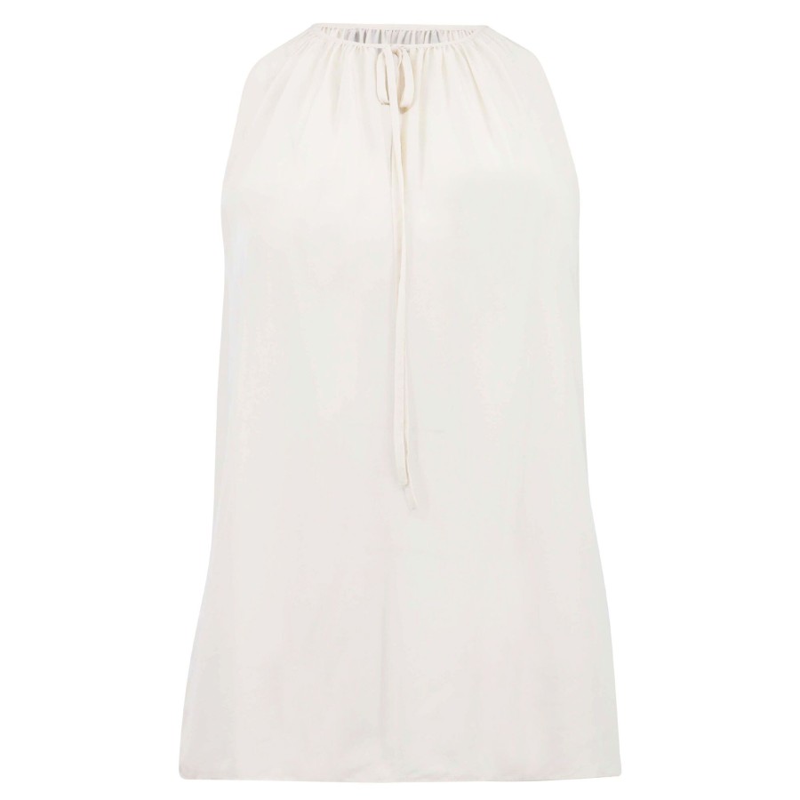 Clothing Theory | Tie Neck Sleeveless Top Pecan