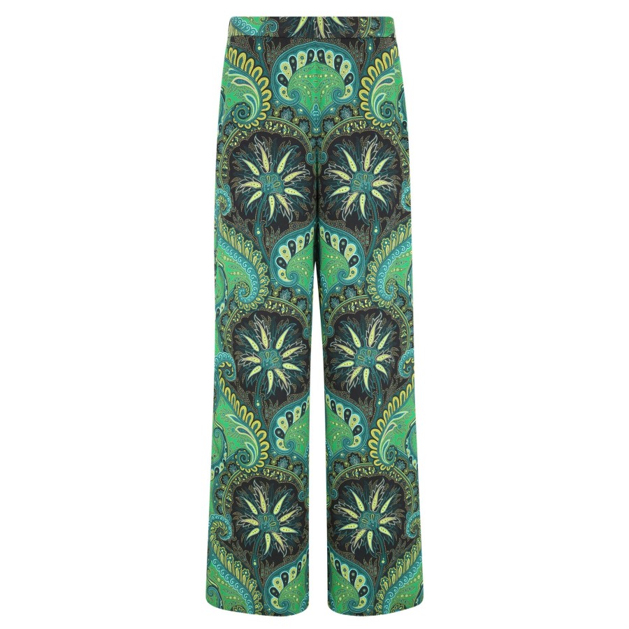 Clothing Kobi Halperin | Jade Paisley-Print Straight-Leg Pant Ivy Multi