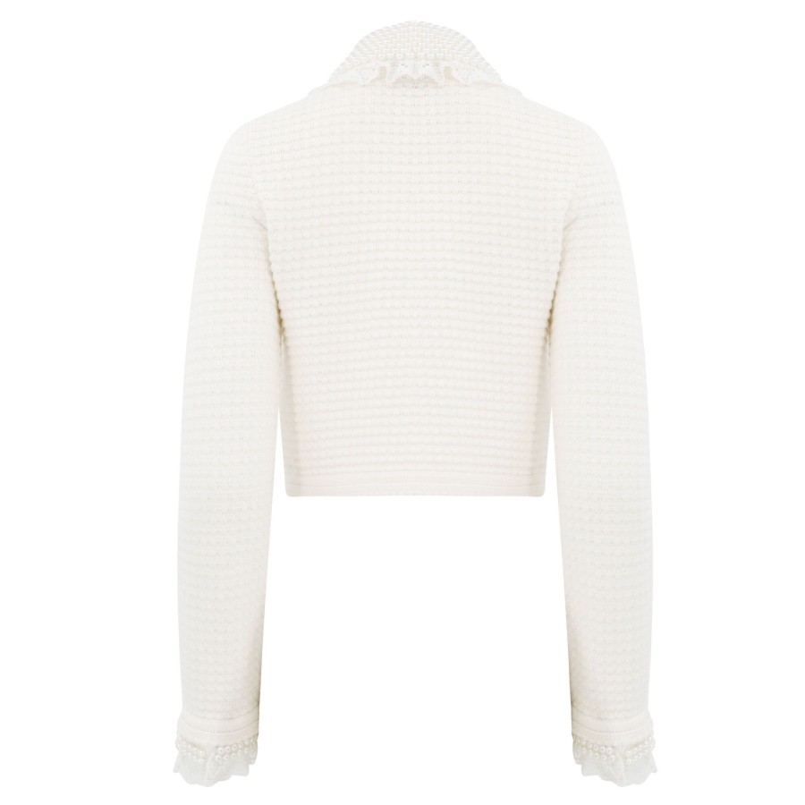 Clothing Alice + Olivia | Noella Cardigan Soft White