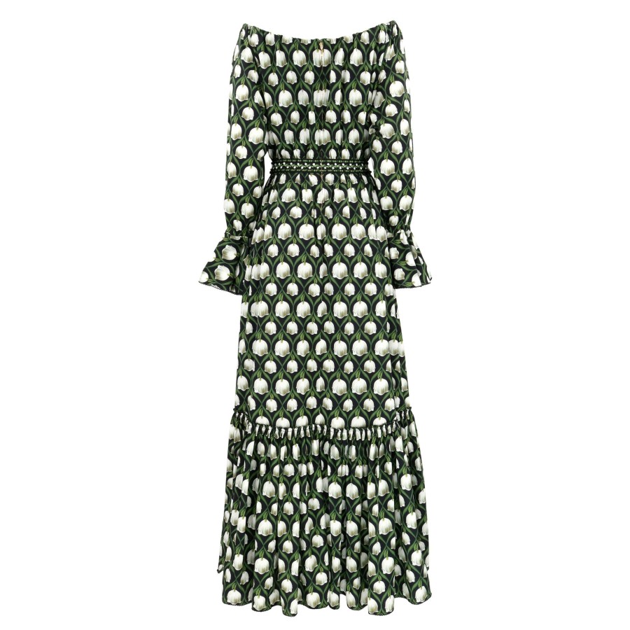 Clothing Agua Bendita | Almendra Perla Embroidered Maxi Dress Multi