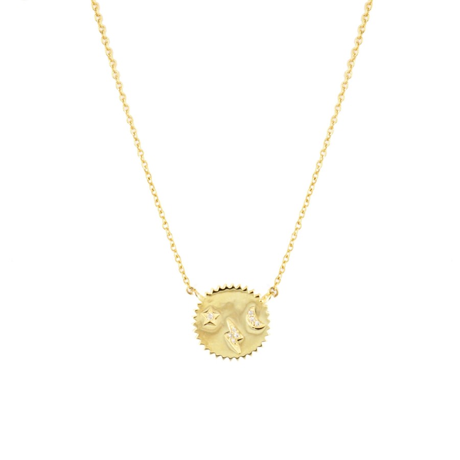 Jewelry Kastel Designs | Celestial Necklace 14K Yellow Gold