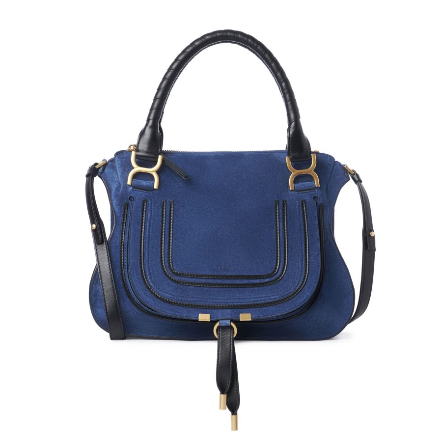 Handbags Chlo茅 | Marcie Double Carry Bag Deep Denim