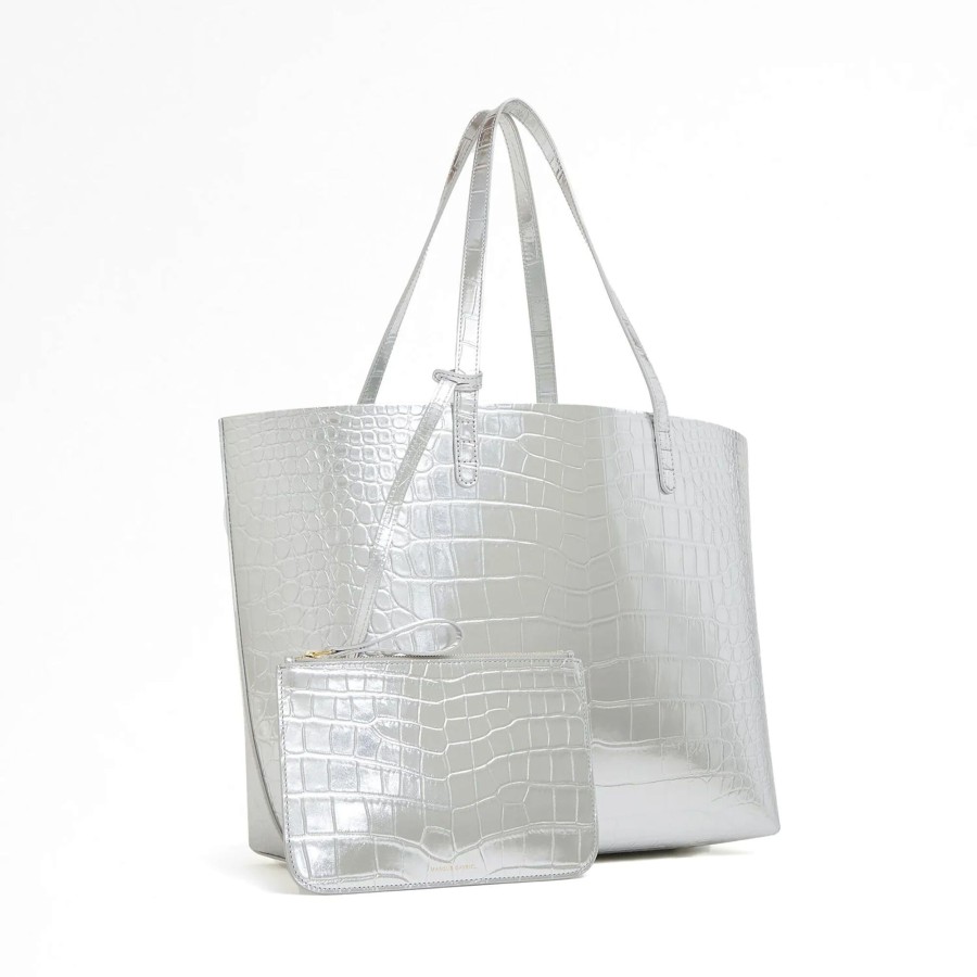 Handbags Mansur Gavriel | Large Tote Silver