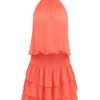 Clothing Ramy Brook | Hudson Ruffle Mini Dress Guava