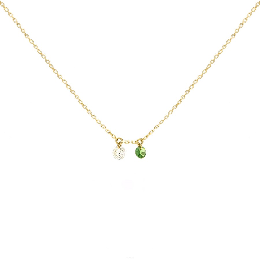 Jewelry Raphaele Canot | Tsavorite And Diamond Necklace Gold