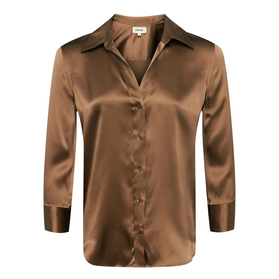 Clothing L'Agence | Dani Blouse Fawn