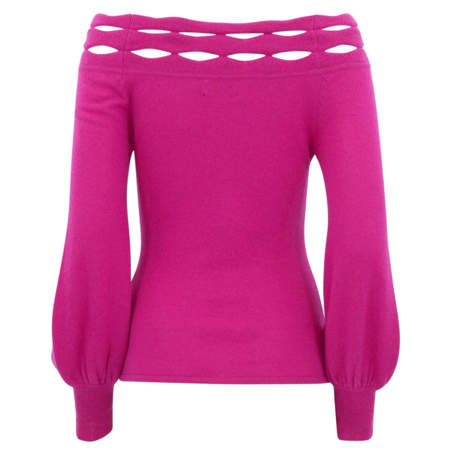 Clothing Christy Lynn | Evette Sweater Fuchsia