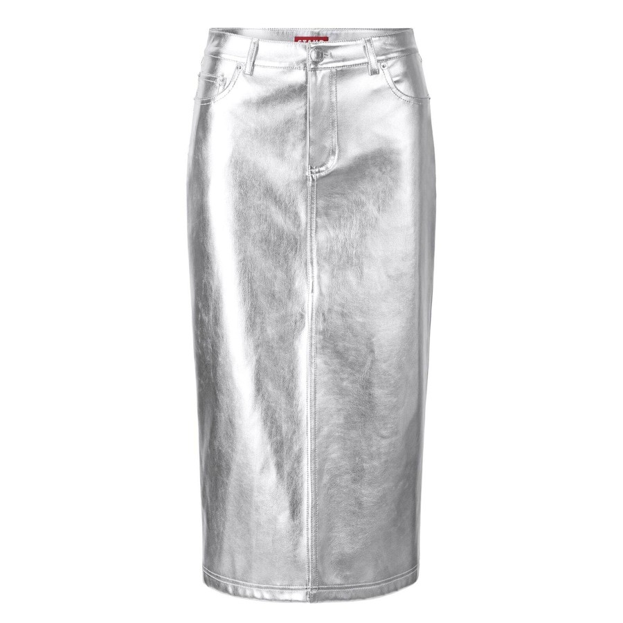 Clothing Staud | Oaklyn Skirt Silver