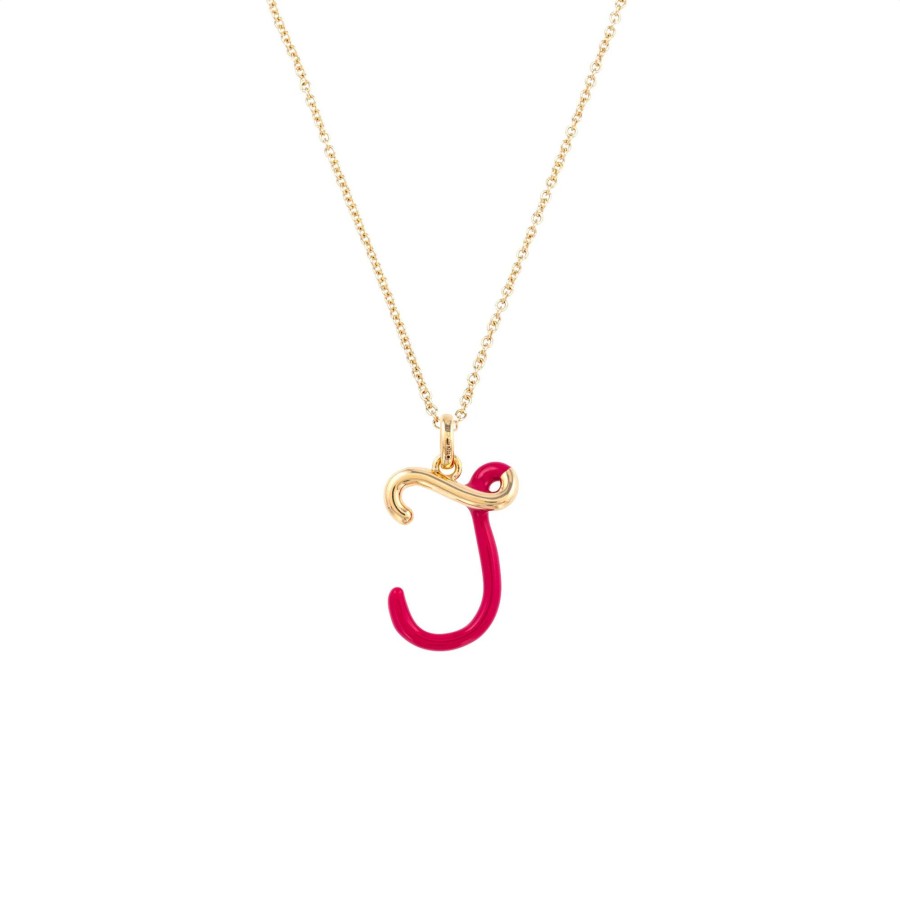Jewelry Bea Bongiasca | Letter J Charm Necklace Amarena