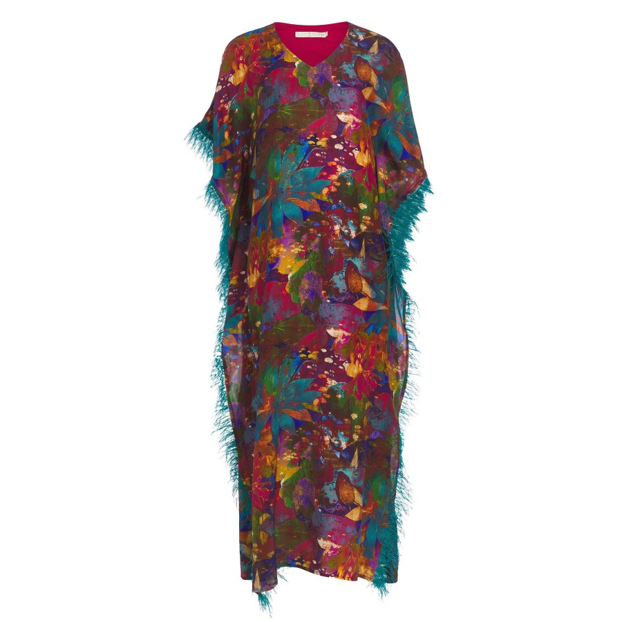 Clothing Marie Oliver | Maura Feather Caftan Lotus
