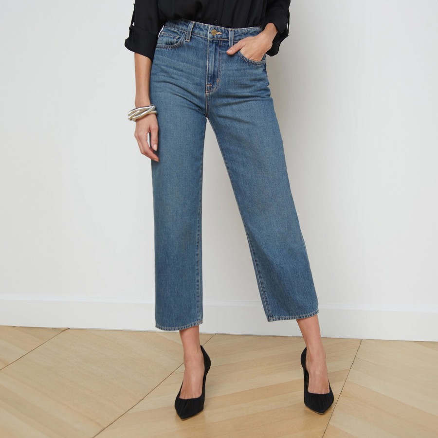 Clothing L'Agence | June Ultra High Rise Crop Stovepipe Jean Bristol