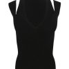 Clothing Alexander McQueen | Slashed Sleeveless Top Black