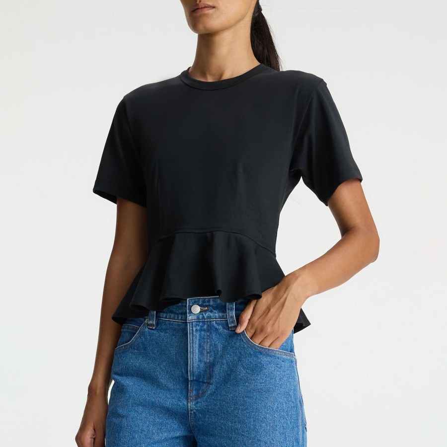 Clothing A.L.C. | Roxy Cotton Peplum Tee White