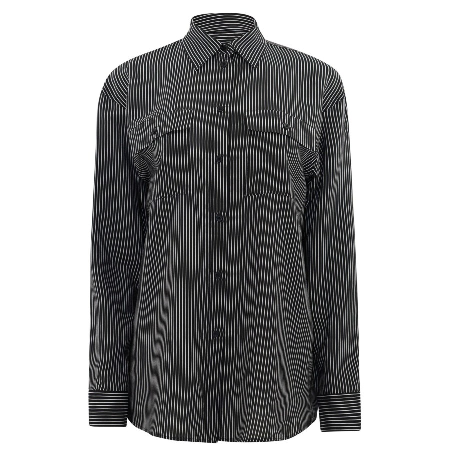 Clothing Nili Lotan | Ellias Buttondown Shirt Black/White
