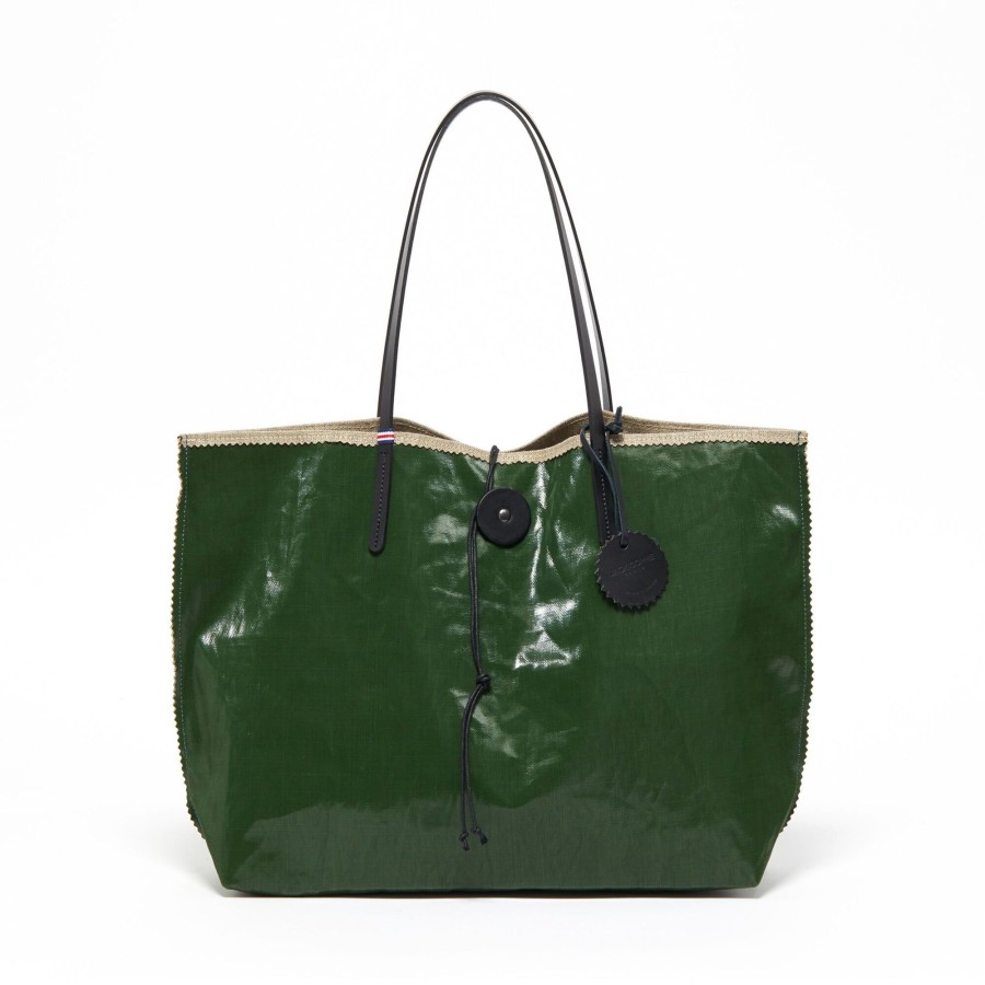 Handbags Jack Gomme | Bahia Atelier Linen Tote Bag Noir