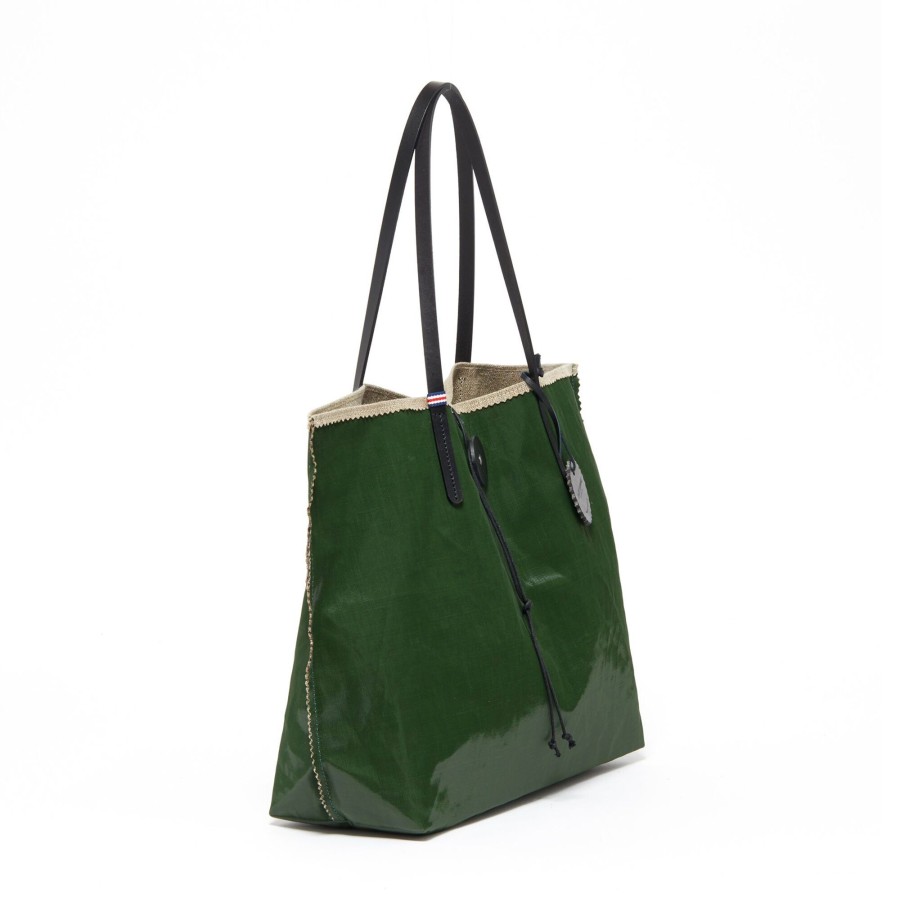 Handbags Jack Gomme | Bahia Atelier Linen Tote Bag Noir